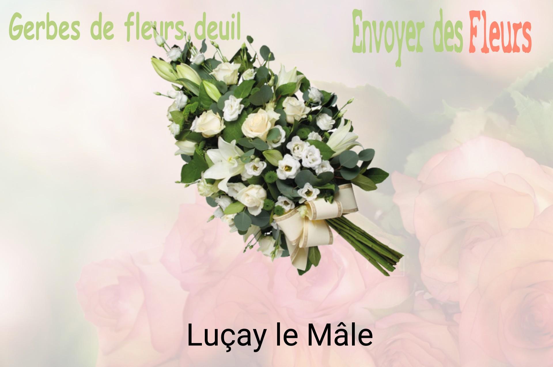 Gerbe de fleurs de deuil livrée à Luçay-le-Mâle